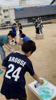 石川県能登町立松波小学校スプレーアート体験イベント開催の画像